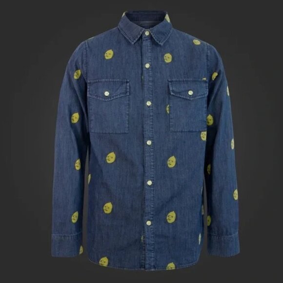 NEW Welovefine Adventure Time Lemon Denim Button Up - Picture 1 of 11